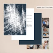 "Modern Brush" - Wedding Invitations in Steel Blue by Lisa Guerrero - Back of Card