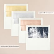 "Modern Brush" - Wedding Invitations in Steel Blue by Lisa Guerrero - Envelope Liner Options