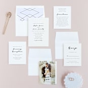 "Dressed in White" - Wedding Invitations in Cloud by Angela Garrick - Invitation Suite