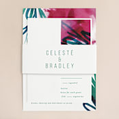 "Airy Blooms" - Wedding Invitations in Haute Hibiscus by Simona Camp - Assembled