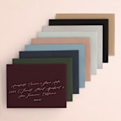"Slanted" - Wedding Invitations in Noir by Drango Design - Colored Envelopes Available