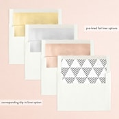"Slanted" - Wedding Invitations in Noir by Drango Design - Envelope Liner Options