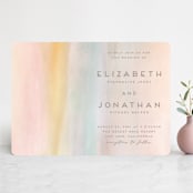 "Off Shore" - Wedding Invitations in Dawn by Grace Kreinbrink - Front