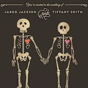"Until Death" - Wedding Invitations in Golden by Katie Zimpel - Close-Up