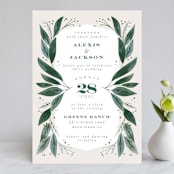 "Eternity" - Wedding Invitations in Sage by Leah Bisch - Front
