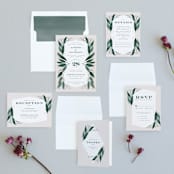 "Eternity" - Wedding Invitations in Sage by Leah Bisch - Invitation Suite