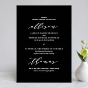 "Perspective" - Wedding Invitations in Noir by Kimberly FitzSimons - Front