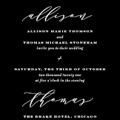 "Perspective" - Wedding Invitations in Noir by Kimberly FitzSimons - Close-Up