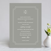 "Framed Details" - Wedding Invitations in Pebble by Kimberly FitzSimons - Front