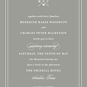 "Framed Details" - Wedding Invitations in Pebble by Kimberly FitzSimons - Close-Up