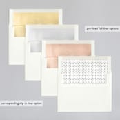 "Framed Details" - Wedding Invitations in Pebble by Kimberly FitzSimons - Envelope Liner Options