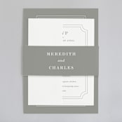 "Framed Details" - Wedding Invitations in Pebble by Kimberly FitzSimons - Assembled