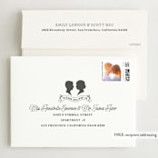 "Vintage Silhouettes" - Wedding Invitations in Champagne by Jessie Steury - FREE Recipient Addressing