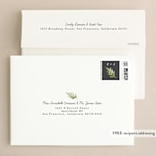 "Watercolor Leaf" - Wedding Invitations in Porcelain by Hanna M - FREE Recipient Addressing