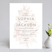 "Ethereal Bouquet" - Wedding Invitations in Blush by Petra Kern - Front