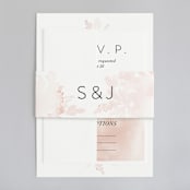 "Ethereal Bouquet" - Wedding Invitations in Blush by Petra Kern - Assembled
