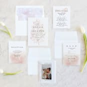"Ethereal Bouquet" - Wedding Invitations in Blush by Petra Kern - Invitation Suite