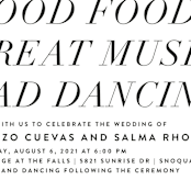 "Bad Dancing" - Wedding Invitations in Dove by Amy Payne - Close-Up