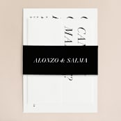 "Bad Dancing" - Wedding Invitations in Dove by Amy Payne - Assembled