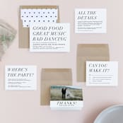 "Bad Dancing" - Wedding Invitations in Dove by Amy Payne - Invitation Suite