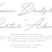 "Brooklyn" - Wedding Invitations in Cement by Lauren Chism - Close-Up