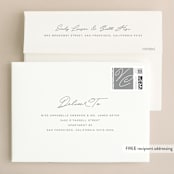 "Brooklyn" - Wedding Invitations in Cement by Lauren Chism - FREE Recipient Addressing