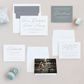 "Brooklyn" - Wedding Invitations in Cement by Lauren Chism - Invitation Suite