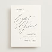 "Scripted Names" - Wedding Invitations in Pearl by Hooray Creative - Front