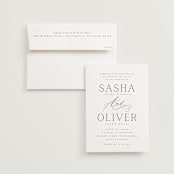 "Ashbury" - Wedding Invitations in Ink by Kristie Kern - Invitation with Envelope