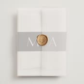 "Margot" - Wedding Invitations in Midnight by Lauren Chism - Vellum Wrap with Wax Seal
