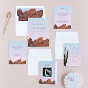 "Desert Rocks" - Wedding Invitations in Sunset by Owl and Toad - Invitation Suite