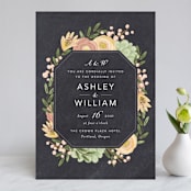 "botanica" - Wedding Invitations in Midnight by Griffinbell Paper Co. - Front