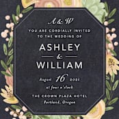 "botanica" - Wedding Invitations in Midnight by Griffinbell Paper Co. - Close-Up