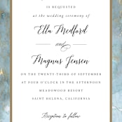 "Something Blue" - Wedding Invitations in Aqua by Benita Crandall - Close-Up