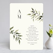 "Rural Romance" - Wedding Invitations in Leaf by Chris Griffith - Front