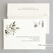 "Rural Romance" - Wedding Invitations in Leaf by Chris Griffith - FREE Recipient Addressing