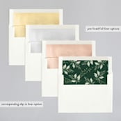 "Nature's Crest" - Wedding Invitations in Forest by Paper Sun Studio - Envelope Liner Options