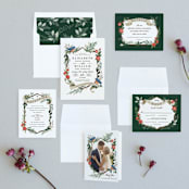 "Nature's Crest" - Wedding Invitations in Forest by Paper Sun Studio - Invitation Suite