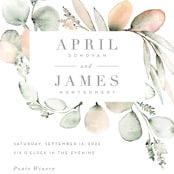 "Romantic Eucalyptus" - Wedding Invitations in Sage by Petra Kern - Close-Up