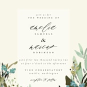 "Gardens Edge" - Wedding Invitations in Garden by Grace Kreinbrink - Close-Up