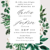 "Winter Bouquet" - Wedding Invitations in Mist by Alethea and Ruth - Close-Up