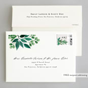 "Winter Bouquet" - Wedding Invitations in Mist by Alethea and Ruth - FREE Recipient Addressing