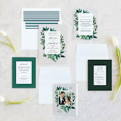 "Winter Bouquet" - Wedding Invitations in Mist by Alethea and Ruth - Invitation Suite