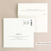 "Garden Square" - Wedding Invitations in Basil by Olivia Raufman - FREE Recipient Addressing