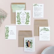 "Garden Square" - Wedding Invitations in Basil by Olivia Raufman - Invitation Suite
