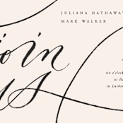 "Fountain Pen" - Wedding Invitations in Creme by Erin L. Wilson - Close-Up