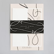 "Fountain Pen" - Wedding Invitations in Creme by Erin L. Wilson - Assembled