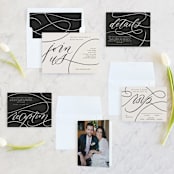 "Fountain Pen" - Wedding Invitations in Creme by Erin L. Wilson - Invitation Suite
