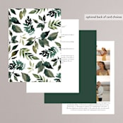 "Clearing" - Wedding Invitations in Leaf by Alethea and Ruth - Back of Card