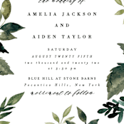 "Clearing" - Wedding Invitations in Leaf by Alethea and Ruth - Close-Up